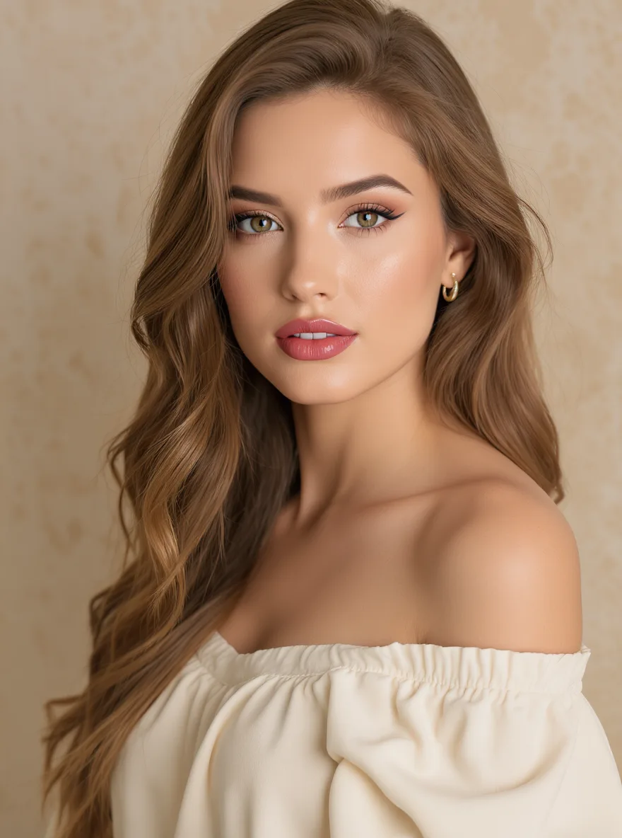 warm caramel brown soft waves